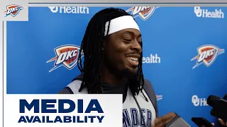 Lu Dort + Coach Daigneault Post Practice Media Availability | April 13, 2024 | OKC Thunder