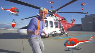 Blippi Firefighting Helicopter | Learn Machines for Kids with Songs for Children | Blippi Toys