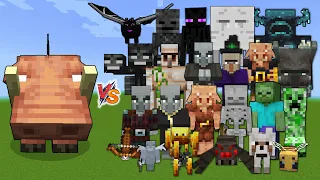 Hoglin vs Every mob in Minecraft (Java Edition) - Minecraft 1.19 Hoglin vs All Mobs