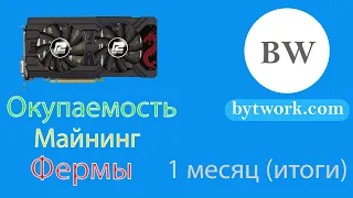 Окупаемость майнинг фермы: 1 месяц (Итоги)