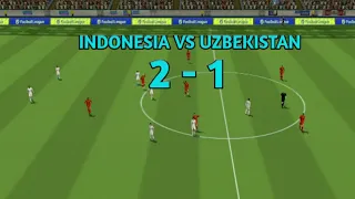 indonesia vs uzbekistan 2-1 percobaan