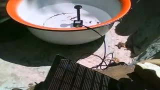 Фонтанчик на солнечной батарее. Solar-powered fountain. Test.