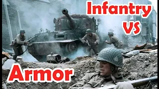 Infantry Vs Armor WW2 Best Movie Scenes  - Commentated