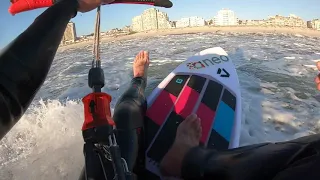 Surf kite Sesh in Capetown just before they closed the beach.