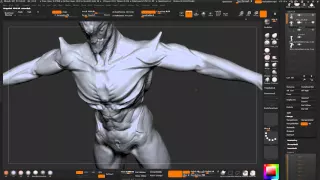 3D Alien body concept design speed sculpting in Zbrush