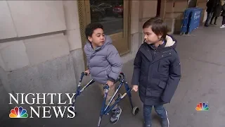 Meet The Boys With Cerebral Palsy Playing Tiny Tim On Broadway This Year | NBC Nightly News