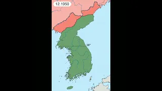 Map of the Korean War from June 1950 to July 1953 #shorts #korea #south_korea #northkorea