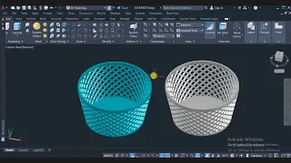 HOW TO MODEL 3D BASKET IN AUTOCAD