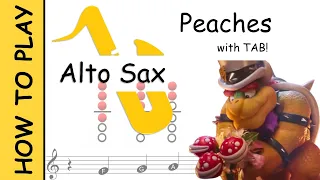 How to Play Peaches on Alto Saxophone | Notes with Tab