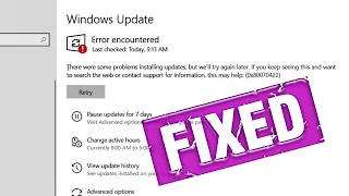 FIX - There were some problems installing updates but we'll try again later | 0x80070422 code error