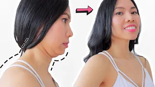 Get defined jawline, lose double chin in 30 days, effective moves to slim down face & longer neck