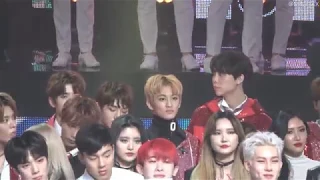 171231 MBC  가요대제전  NCT127 마크 reaction - 세븐틴 박수