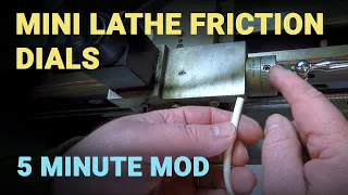 Upgrade your mini lathe to have friction dials in 5 minutes flat.