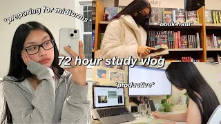 STUDY VLOG | realistic & productive days in my life | studying for midterms & book recommendations 📚