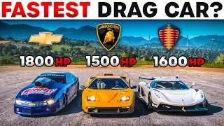 Forza Horizon 5 | Pro Stock Camaro VS Lamborghini Diablo GTR VS Koenigsegg Jesko | Top 3 Fastest!