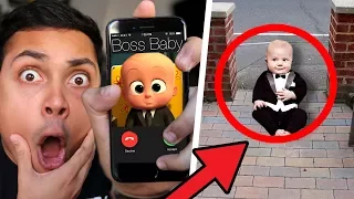 BOSS BABY CALLED ME THEN CAME TO MY HOUSE !?!?! (Boss Baby Games)