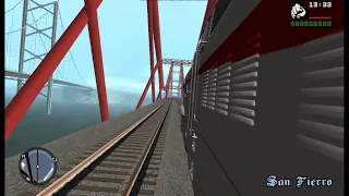 GTA SA train ride - driving aerotrain everywhere