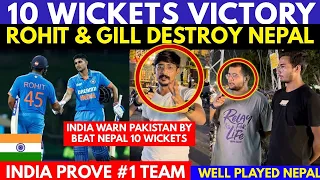 INDIA Beat Nepal by 10 Wickets | Rohit 74* & Gill 67* | Asia Cup 2023