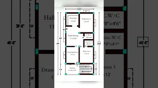 26 × 47 north facing 2bhk house plan as per vastu | 26 by 47 ghar ka naksha 2 bedrooms idea.