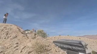 Climbing Diablo Drop Off in Anza Borrego Desert State Park. 200 series Landcruiser.