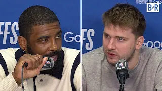 Luka & Kyrie on Preparing for Clippers Without Kawhi in Mavs Game 1 Loss