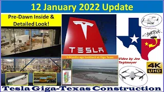 Tesla Gigafactory Texas 12 January 2022 Cyber Truck & Model Y Factory Construction Update (06:40AM)