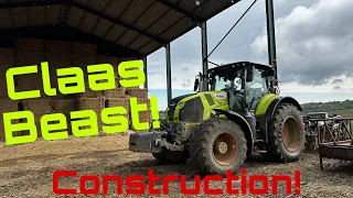 Mini Digger Working on the Farm! 6130R Problems! Big Claas Tractor!