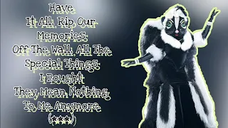 Skunk Performs "Diamonds" By Sam Smith (Lyrics) | The Masked Singer