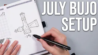 July 2023 Bullet Journal Setup 💜 Chess theme