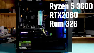 AMD Ryzen 5 3600 B450M DS3H RTX2060 SUPER Ram 32G - Gaming PC Build