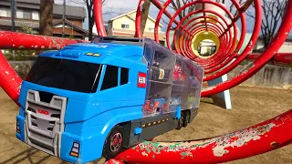 12 Disney Cars & Takara Tomy Cleanup Convoy!