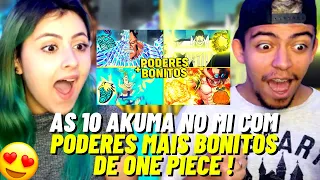 REACT - AS 10 AKUMA NO MI COM PODERES MAIS BONITOS DE ONE PIECE | Player Solo - CASALZINHO