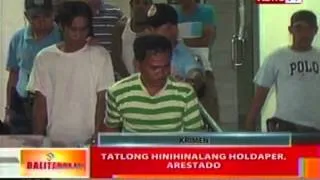 BT: Tatlong hinihinalang holdaper, arestado