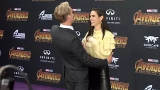 Paul Bettany and Jennifer Connelly “Avengers: Infinity War” World Premiere Purple Carpet