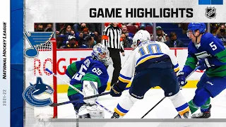 Blues @ Canucks 1/23/22 | NHL Highlights