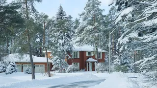 WINTER Countryside Landscape and Toronto Suburbs Village Homes