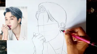 BTS Park Jimin Drawing // BTS Drawing