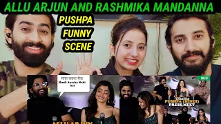 Allu Arjun and Rashmika Mandanna Speak in Hindi Crowd went Crazy Pakistani Reaction