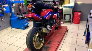 Honda CBR1000RR-R SP Fireblade 2020 and full titanium exhaust Arrow    Competition 71212CKZ