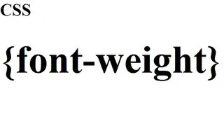 CSS how to: font weight