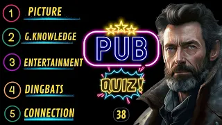 Pub Quiz Showdown: Test Your Knowledge! Pub Quiz 5 Rounds. No 38