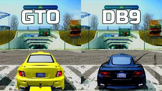 NFS Most Wanted: Pontiac GTO vs Aston Martin DB9 - Drag Race