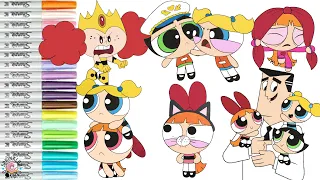 The Powerpuff Girls Coloring Book Compilation Blossom Bubble Buttercup Professor Princess Morbucks