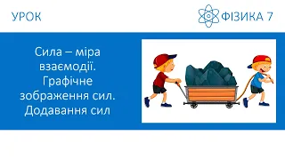 Фізика 7. Урок - Сила - міра взаємодії. Графічне зображення сил. Додавання сил. Презентація 7 клас