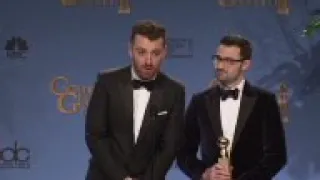 Sam Smith, 'Son of Saul' team react to Golden Globes wins backstage