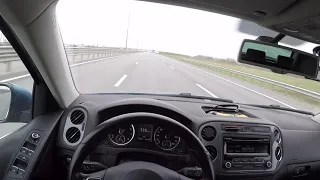 Volkswagen Tiguan 200 km/h проверяем максималку тигуана в плохую погоду