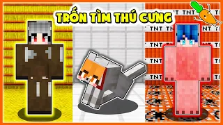 Kamui Và Bộ Ba Phá Hoại Thử Thách TRỐN TÌM THÚ CƯNG Trong Minecraft