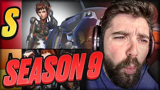 The Offical Season 9 Tier List (UPDATED) - These Heroes are BROKEN | Overwatch DPS, Tanks,  Supports