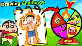Spin To Draw Challenge 😱 || Funny Game 😂