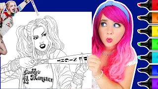 Coloring Harley Quinn DC Suicide Squad Coloring Page | Ohuhu Art Markers